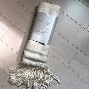 Cream colored wrap bridesmaid gift